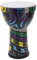 GURU SHOP Farbige Djembe/Holztrommel/Percussion Rhythmus Klang Instrument - Motiv 6/27 cm, Mehrfarbig, Musikinstrumente