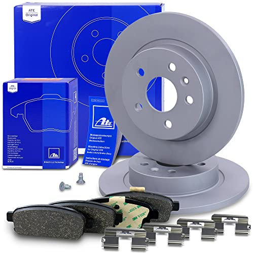 ATE Bremsenset Hinterachse inkl. Bremsscheiben hinten Ø 268 mm voll und Bremsbeläge hinten Kompatibel mit CHEVROLET AVEO Schrägheck (T300), CRUZE, TRAX, OPEL ASTRA J, MOKKA/MOKKA 10 (J13)