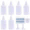 BOKFJBP 6 Pack 50ml/1.76oz Plastic Dropper Bottle, Empty Squeezable Eye Translucent Bottles Small Squeeze Eye Liquid with Label Funnel Measuring Cup for Home Work Travel