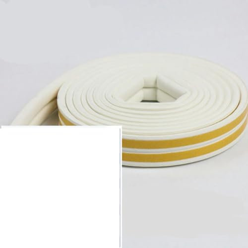 Striscia autoadesiva di tenuta per porte e finestre da 2 metri Striscia di gomma anticollisione per finestre in vetro Striscia di isolamento acustico in schiuma-Bianco-P-2M