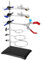 QWORK® Laborständer Set 60 cm, Laborstativ mit Einstellbaren Clips und Runden Reifen für Chemie und Physikalische Experimente in Laboren