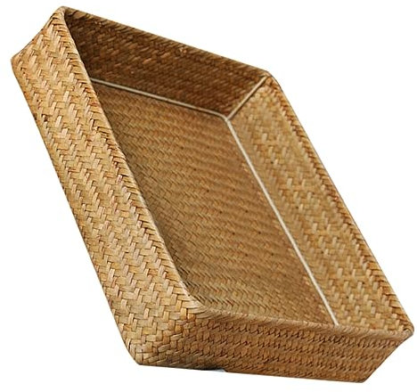 KOMBIUDA rectangle basket for toilet paper shelf basket rubber mallet small finishing board woven storage bins remote control Glasses bread basket woven storage bin Storage basket