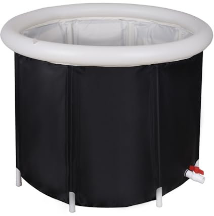 Bañera de Hielo al Aire Libre para Adultos Bañera Hinchable Plegable Fitness Rehabilitación para Deportistas (85 * 68CM)