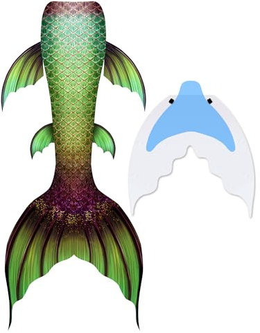 FOLOEO Meerjungfrauenflosse Erwachsene mit Monofin – Meerjungfrau Flosse Damen, Erwachsenen Monoflosse für Frauen, Männer und Teenager