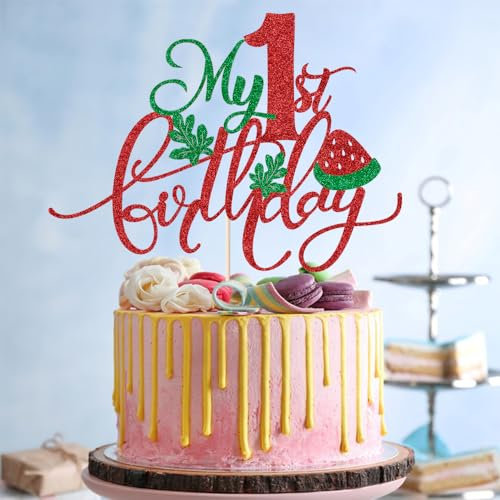 FmiyunEea Pink or Blue We Love You Cake Topper-Baby Shower theme Cake Topper (My 1st Birthday)
