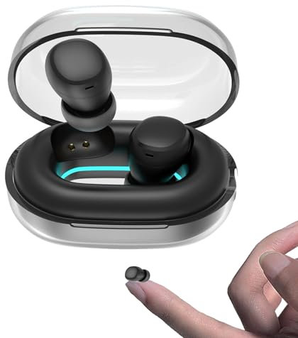 Invisible Mini Small Earbuds In Ear Headphones Wireless Bluetooth Invisible Earphones for Small Ears Sleep Ear Buds Kids Wireless Bluetooth Mini Earbuds Spy Earpiece for iPhone Android Work Driving
