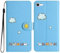 Niedlich und Schöne Geldbörse Handyhülle für iPhone 7/ iPhone 8/ iPhone SE, Nette Katzen Muster Haltbares PU+TPU Leder mit Prämie Magnetisch Schließung Flip Telefon Hülle für iPhone 7/8/SE(Blau)