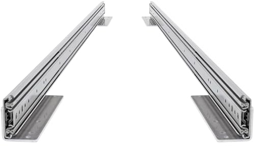 BRASOM Schwerlastauszug Bodenmontage - Auszugsschienen 2 Stück, 800mm, 250kg, 32 inch, Heavy Duty Schubladen Schienensystem, Kugellager