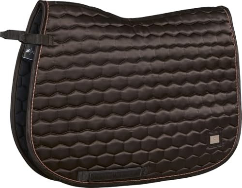 Horse Guard - Schabracke Kora – Pferde-Schabracke mit Cool-Dry-Futter – Stoßdämpfend & schnell trocknend – Elegant glänzend – Dressur-Schabracke in Braun – Größe 17