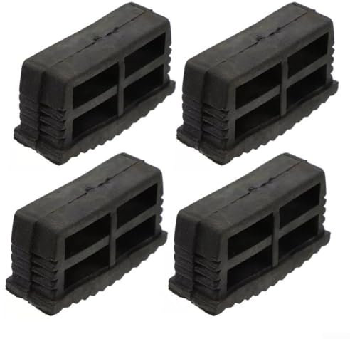 EXTRWORY Lot de 4 patins de rechange antidérapants et pliables en caoutchouc pour échelle - 60 x 22 mm