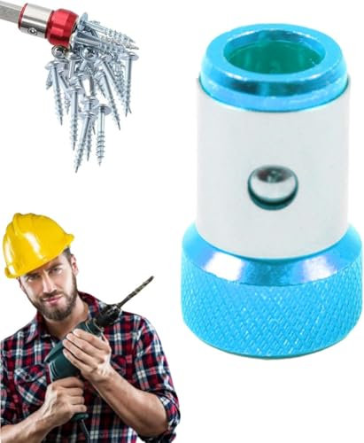 Screwdriver Head Magnetic Ring,Multipack Magnetic Screw Ring Holder,Removable Magnetic Screwdriver Ring,Magnetizer Screw Removable for Hex Screwdriver and Power Bits (Blue)