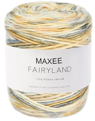 Maxee Farbverlaufsgarn 100g, 220 Mete Cupcakes Bobbel Garn zum Stricken Häkeln, Mehrfarbiges Gradient Häkelgarn, Handstrick Häkeln Baumwollstrickgarn zum DIY Schal Mütze Pullover und Bastel-10