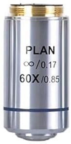 Silbernes biologisches Mikroskop mit Infinity-Plan-Objektiv, RMS-Gewinde for Olympus-Mikroskop(60X)