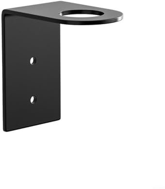 Seifenspenderhalter aus Edelstahl zur Wandmontage, doppelte Montage (Kleber und Schrauben) für Glas/Marmor/Fliesen, universeller 67 mm Flaschengriff für Badezimmer/gewerbliche Räume (schwarz) (1 Loch
