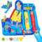 GYMMAL Château Gonflable avec Mur d'escalade, Double Toboggan et Piscine - Structure Gonflable Résistante, Air de Jeux Extérieur/Intérieur, pour Enfants de 3 à 12 Ans (4x3,6x2,6m)