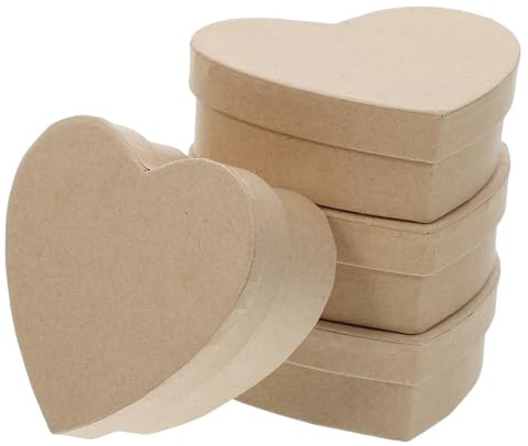 Gatuida 4stücke Herzförmige Papierboxen Zum Basteln Schmuck-herzboxen Süßigkeiten-herzboxen Kosmetik-diy-kartonboxen Für Aufbewahrung Von Vorräten