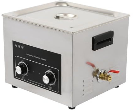 15L Ultrasonic Cleaner 360W Professional Cleaning Machine with Adjustable Timer & Temperature for Jewellery Tools Dental Etc (Knob)