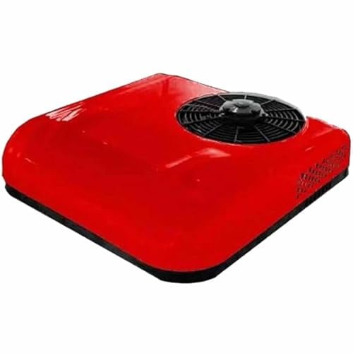 XYEJL 12V/24V Rv Rooftop Klimaanlage,Elektrisches Parken Klimaanlage,Schnelle Kühlung Passend Für Parkklimaanlage,Bus,Boot,Wohnmobil,Van,LKW,Wohnmobile,Anhänger,Traktoren,Red-12V