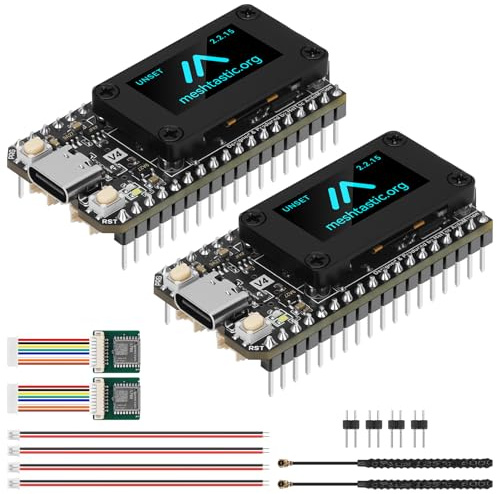 ESP32 Lora V4 Carte de développement pour Meshtastic LoRaWAN IoT 2 pièce | Positionnement précis L7K GNSS, ESP32-S3 Mémoire flash 16 Mo, Wi-Fi BLE, 28 dBm haute performance SX1262 LoRa