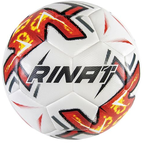Rinat NEBUS Hybrid-Fußball, Weiß/Rot, Größe 5