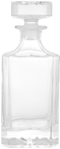 RUNROTOO Bouteille en Verre Imitation Cristal pour Whisky et Vodka, Carafe à Whisky Artistique sans Bavures, pour Occasions Spéciales la Maison