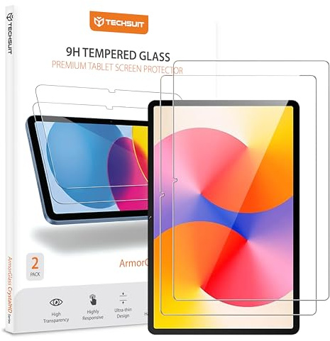 Techsuit Displayschutzfolie 2er Pack für Huawei MatePad SE 11 Gehärtetes Glas mit 9H Härte, HD Klarheit, Stoßschutz, Einfache Installation, ArmorGlass CrystalHD