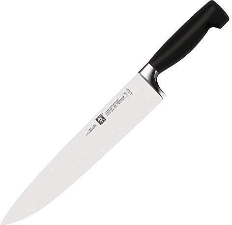 ZWILLING Couteau de Chef, Lame: 26 cm, Acier Inoxydable, Manche Noir, série Four Star