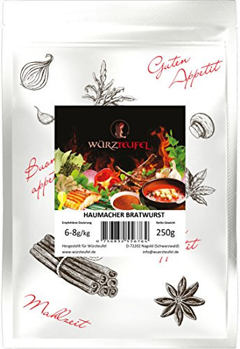 Hausmacher Bratwurst - Gewürz. Traditionelle Gewürzzubereitung zur Herstellung von Bratwurst - Spezialitäten. Beutel: 250g.