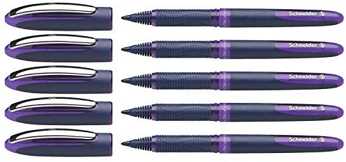 Schneider 5 Stück Tintenroller, One Business Ultra Smooth 06 violett
