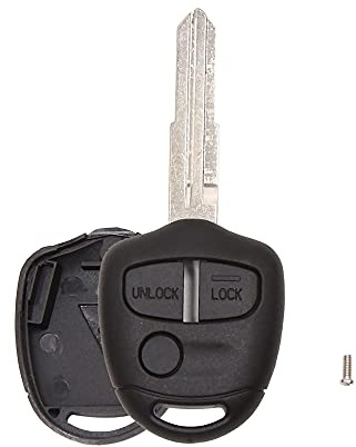 sourcing map 3 Button Remote Key Fob Shell Case for Mitsubishi Lancer | Car Replacement Smart Keyless Entry Remote Case, for Mitsubishi Outlander Colt EVO Mirage Grandis Shogun Galant