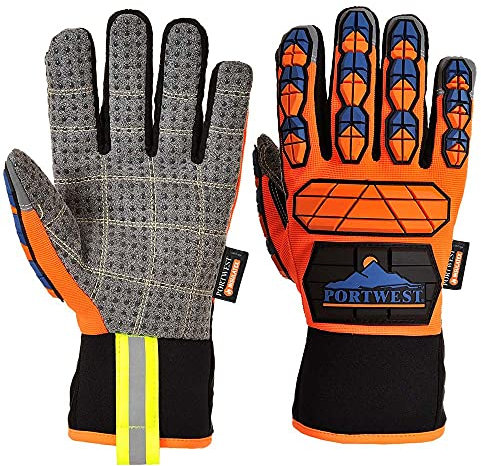 Portwest Aqua-Seal A726O4RXXL Gants professionnels Taille XXL Orange/bleu