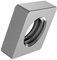 50 Stück - M6 - Vierkantmutter Quadratmutter Edelstahl A2 / V2A DIN 562 Einlegmutter niedrige Form (Flach) 6 mm DewTec