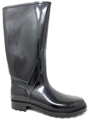 GEG Balilla Nero Stivali da Donna in PVC Made in Italy