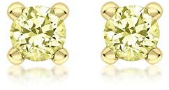 Damen-Ohrstecker Geburtsstein Zirkonia Gelbgold 9kt 4mm | Carissima Gold