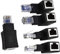 innov8 90 Degree RJ45 Male to Female Extension Cat5 Cat6 Lan Network Connector Ethernet Adapter for Computers, Laptops, Routers (Straight+Up+Do+Ri+Left)