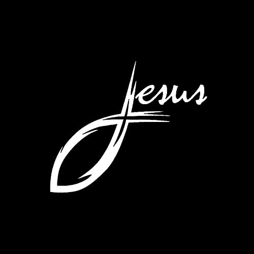 SCSHY Auto-Aufkleber Jesus Cursive Cross Christion Fisch Auto Aufkleber Autos Motorräder Außenzubehör Vinyl Aufkleber