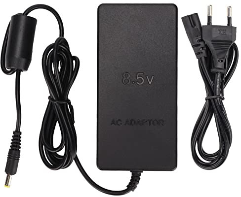 Netzteil Ersatz für, Tragbares Netzteil Ladekabel Kabel für Slim A/C 70000 Konsole, Plug and Play(Schwarz)