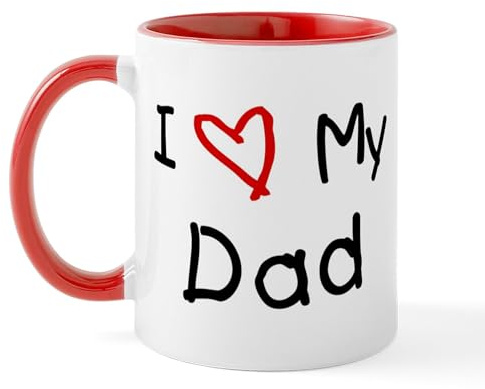 CafePress I Love My Dad Mug 11 oz (325 ml) Ceramic Coffee Mug