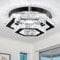 CXGLEAMING 13 Modern Crystal Chandelier Ceiling Light LED Pendant Light Fitting Ceiling Flush Hexagonal Chandelier for Bedroom Kitchen Hallway Dining Living Room(Cool White)