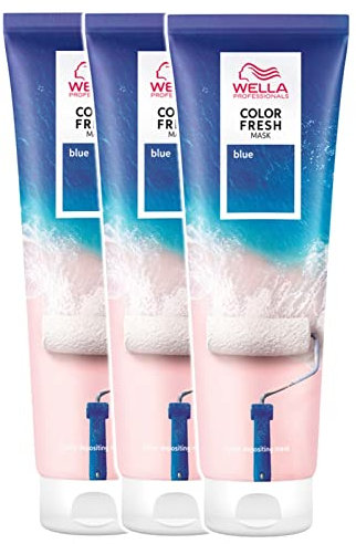 3er Wella Professionals Color Fresh Mask Blue 150 ml