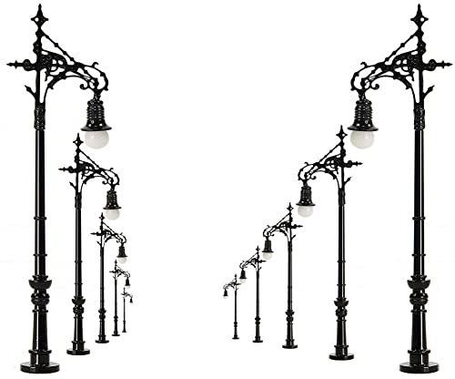 ZYWUOY 5 Stück Modellbahn N Spur Lampe 1:160 Straßenlaterne LED 65mm Licht Modellbahn