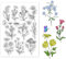 GLOBLELAND Wildblume Klare Stempel für Kartenherstellung Dekorative Vintage Pflanzen Blumen Blätter Biene Transparente Silikon Stempel