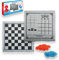 Schildkröt 3-in-1 Spielteppich – XXL-Spieleklassiker Dame, Tic Tac Toe & 4 Gewinnt – Wende-Spielfeld aus Stoff mit 24 Spielsteinen – Für Garten, Strand & Zuhause – Spielspaß ab 4 Jahren