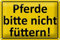DekoNo7 Plaque en tôle 30 x 20 cm Panneau d'avertissement : panneau d'interdiction : chevaux ne pas nourrir !