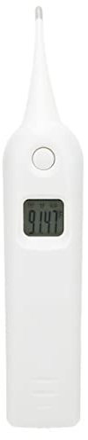 Qcwwy Schweine-Thermometer, Elektronisches LCD-Haustier-Veterinär-Thermometer mit Speicherfunktion für Hunde, Katzen, Haustier-Hunde-Thermometer, Pferde-Anus-Thermometer, Schnelles