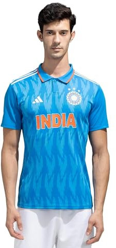 Adidas Official India Cricket ODI Fan Jersey (X-Large) Bright Blue, XL