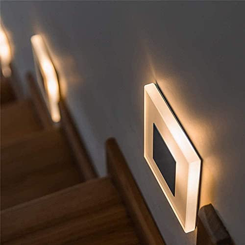 HVZUM 3 W warm weiße LED Treppenleuchte Treppenbeleuchtung Wandeinbauleuchte Beleuchtung von, Treppenleuchte, Wandeinbaustrahler, Treppenlicht Wandstrahler 230V Warmweiß (1 Pack)