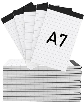 ZEONHEI 20 Pack A7 Small Notepad Refill Pads, 30 Sheets Lined Paper Note Pads Memo Pads, Mini Pocket Notebook Refills for Taking Notes Reminders Organization Planning, 3x5 Inch