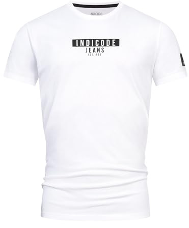 Indicode Herren INVegas T-Shirt aus 100% Baumwolle mit Rundhals-Ausschnitt | Klassisches Herrenshirt für Sommer und warme Tage, Jerseyshirt, Baumwollshirt, T-Shirt, Freizeitshirt, Sommershirt für Männer