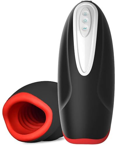 NURCIX M-asturbateur Masculin Automatique 10 Modes de Vibration et 5 Fonction d'aspiration Masturbateur Mains Libre Suceuse Jouet Sexuel pour Homme, Massager Relaxation Coupe, T-Shirt